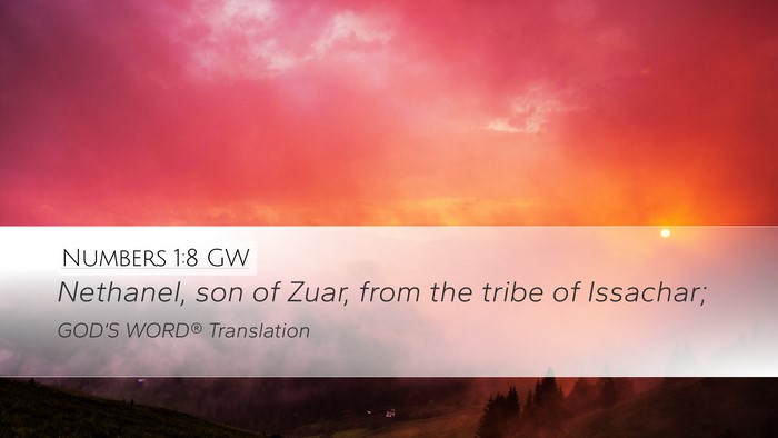 Numbers 1:8 GW Desktop Wallpaper - Nethanel, son of Zuar, from the tribe of - Desktop Bible Verse Wallpaper