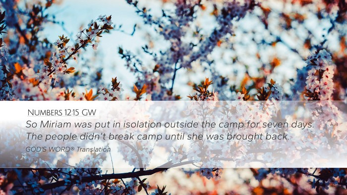 Numbers 12:15 GW Bible Verse Image