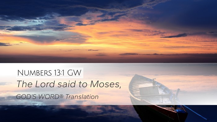 Numbers 13:1 GW Desktop Wallpaper - The Lord said to - Desktop Bible Verse Wallpaper