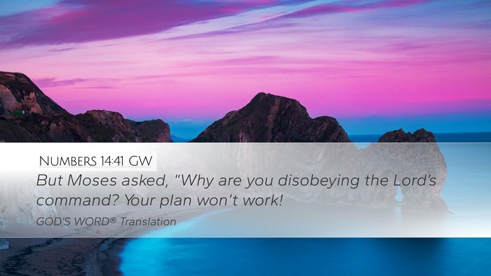 Numbers 14:41 GW Bible Verse Image