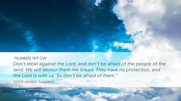 Numbers 14:9 GW Bible Verse Image