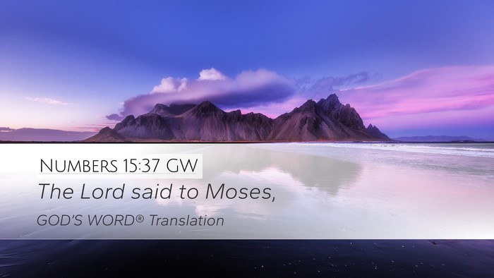 Numbers 15:37 GW Bible Verse Image