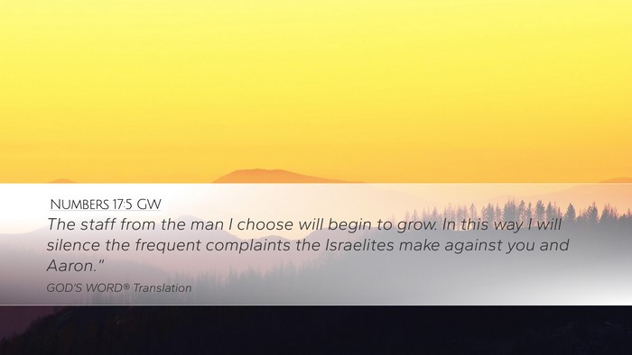 Numbers 17:5 GW Bible Verse Image