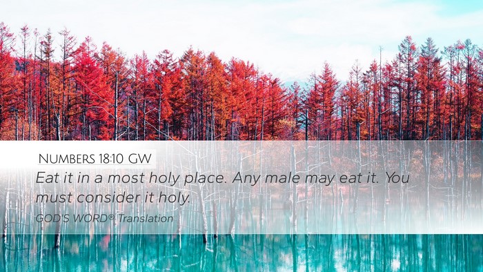 Numbers 18:10 GW Bible Verse Image