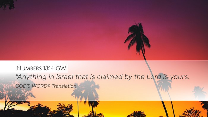 Numbers 18:14 GW Bible Verse Image