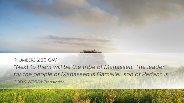 Numbers 2:20 GW Bible Verse Image