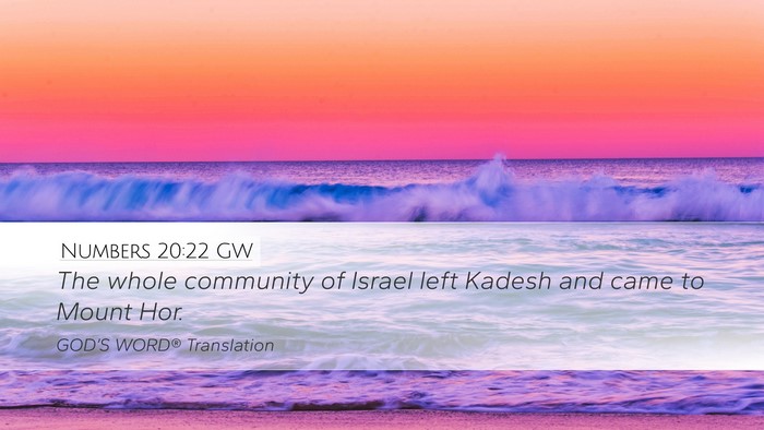 Numbers 20:22 GW Bible Verse Image