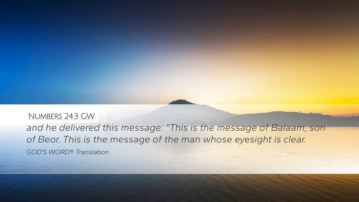 Numbers 24:3 GW Bible Verse Image