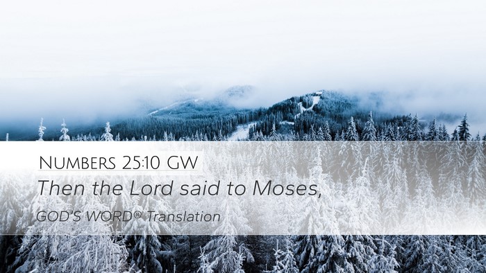 Numbers 25:10 GW Desktop Wallpaper - Then the Lord said to - Desktop Bible Verse Wallpaper