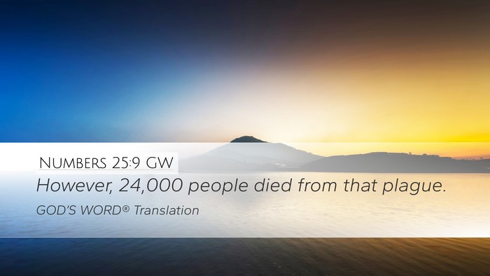 Numbers 25:9 GW Bible Verse Image