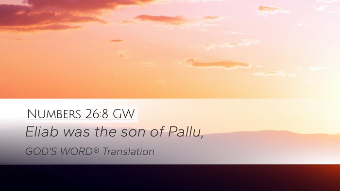 Numbers 26:8 GW Desktop Wallpaper - Eliab was the son of - Desktop Bible Verse Wallpaper