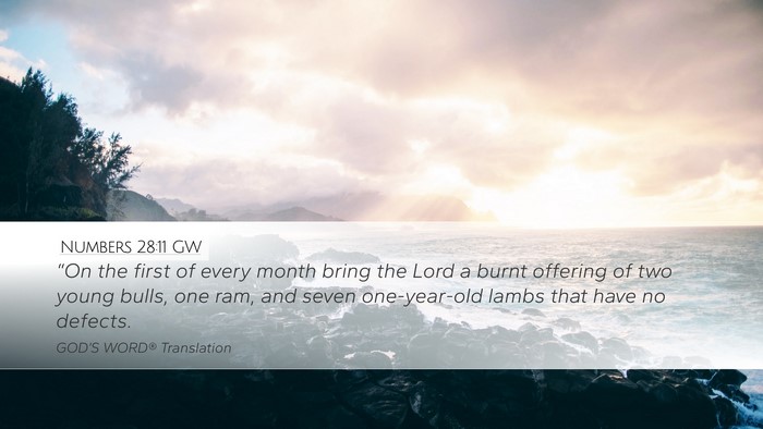Numbers 28:11 GW Bible Verse Image