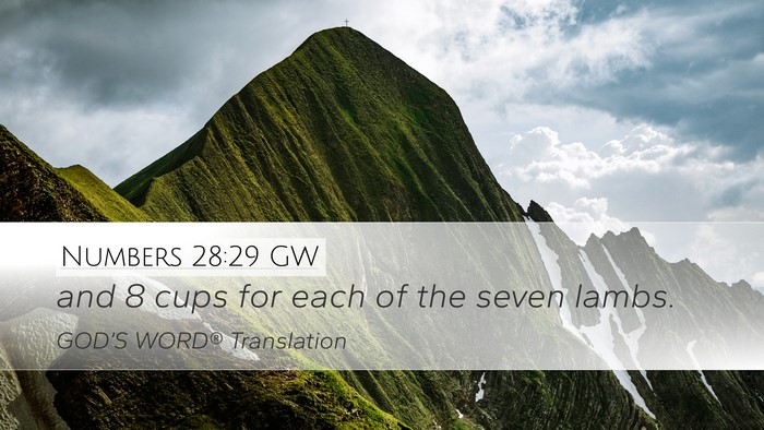 Numbers 28:29 GW Desktop Wallpaper - and 8 cups for each of the seven - Desktop Bible Verse Wallpaper