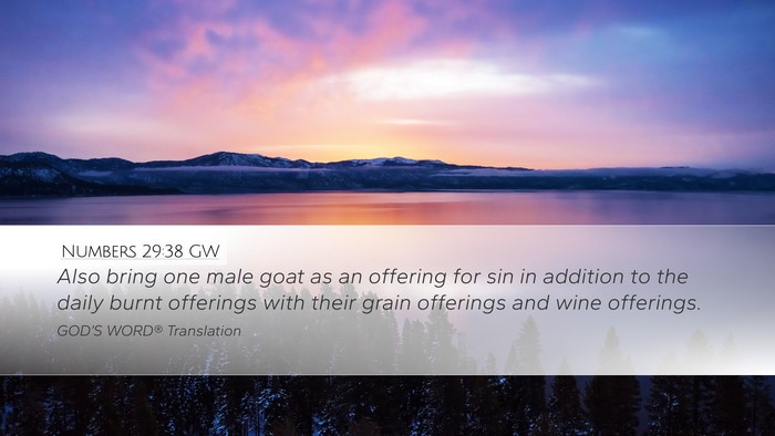 Numbers 29:38 GW Desktop Wallpaper - Also bring one male goat as an offering for sin - Desktop Bible Verse Wallpaper
