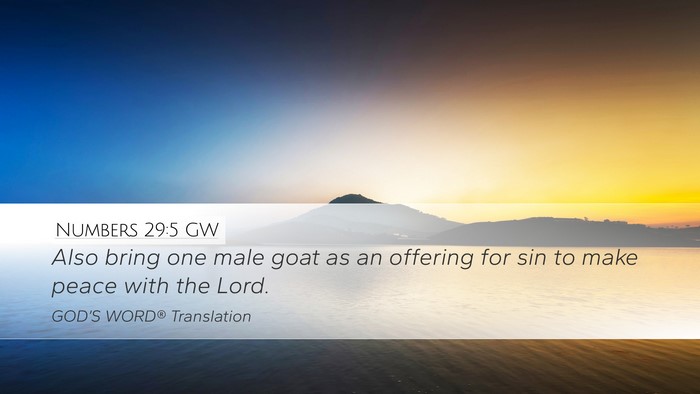 Numbers 29:5 GW Desktop Wallpaper - Also bring one male goat as an offering for sin - Desktop Bible Verse Wallpaper