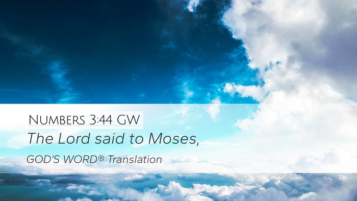 Numbers 3:44 GW Desktop Wallpaper - The Lord said to - Desktop Bible Verse Wallpaper