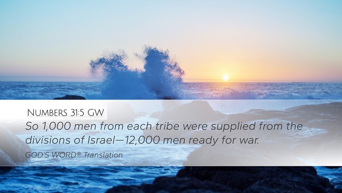 Numbers 31:5 GW Desktop Wallpaper - So 1,000 men from each tribe were supplied from - Desktop Bible Verse Wallpaper