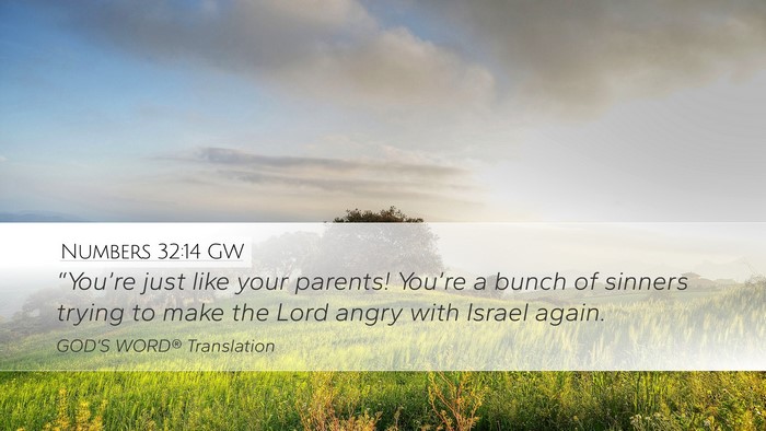 Numbers 32:14 GW Bible Verse Image
