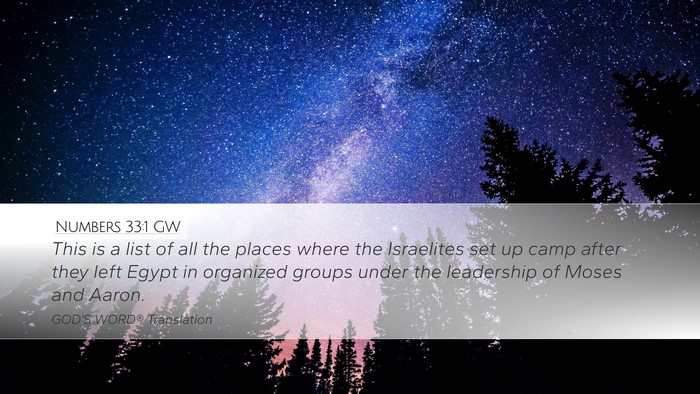 Numbers 33:1 GW Bible Verse Image