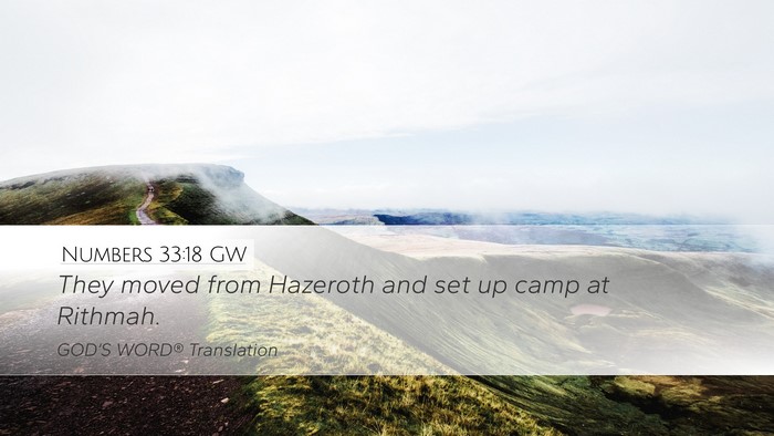 Numbers 33:18 GW Bible Verse Image