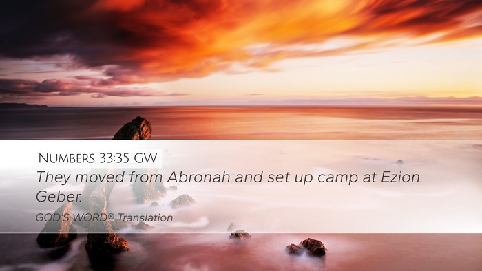Numbers 33:35 GW Bible Verse Image