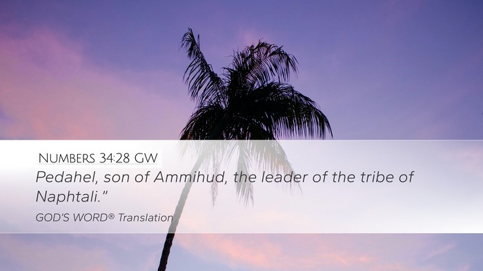 Numbers 34:28 GW Desktop Wallpaper - Pedahel, son of Ammihud, the leader of the tribe - Desktop Bible Verse Wallpaper