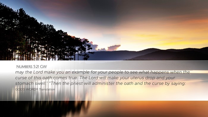 Numbers 5:21 GW Desktop Wallpaper - may the Lord make you an example for your people - Desktop Bible Verse Wallpaper