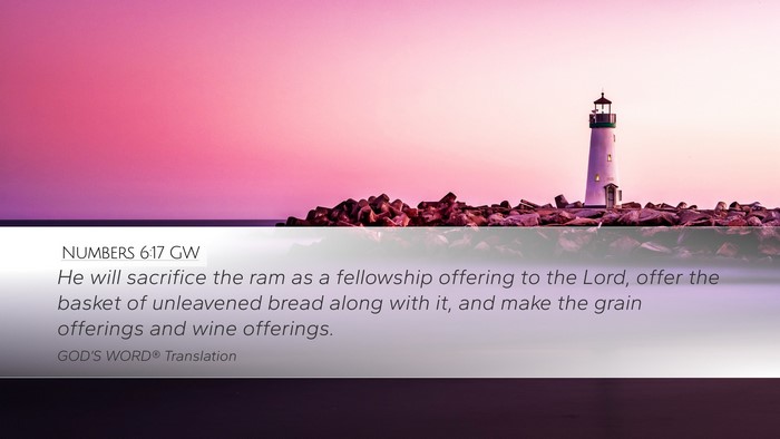 Numbers 6:17 GW Bible Verse Image