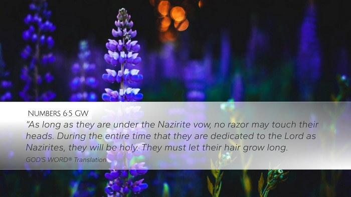 Numbers 6:5 GW Bible Verse Image