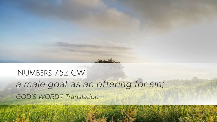 Numbers 7:52 GW Desktop Wallpaper - a male goat as an offering for - Desktop Bible Verse Wallpaper