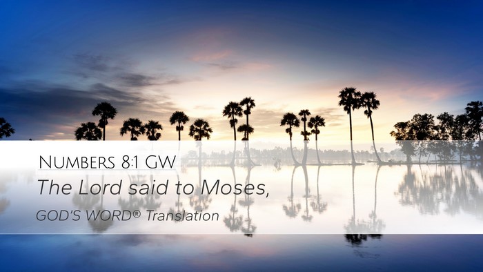 Numbers 8:1 GW Desktop Wallpaper - The Lord said to - Desktop Bible Verse Wallpaper