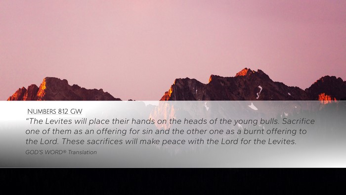 Numbers 8:12 GW Desktop Wallpaper - “The Levites will place their hands on the - Desktop Bible Verse Wallpaper
