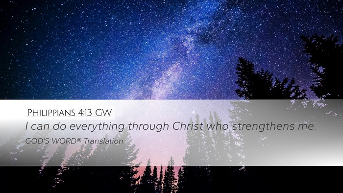 Philippians 4:13 GW Bible Verse Image