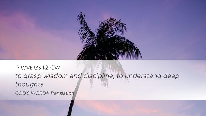 Proverbs 1:2 GW Bible Verse Image