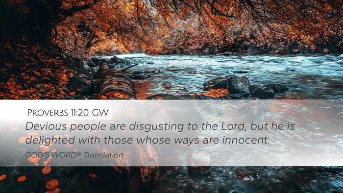 Proverbs 11:20 GW Bible Verse Image
