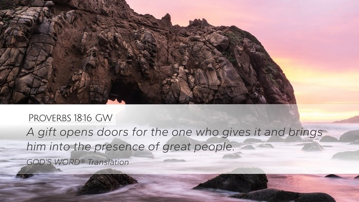 Proverbs 18:16 GW Bible Verse Image