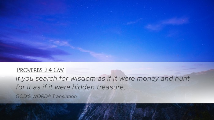 Proverbs 2:4 GW Bible Verse Image