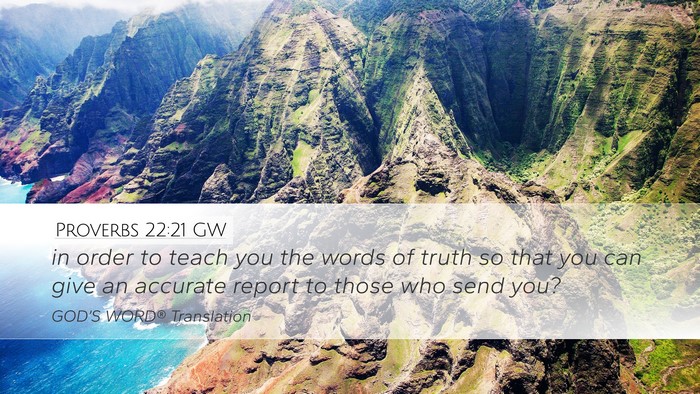 Proverbs 22:21 GW Bible Verse Image
