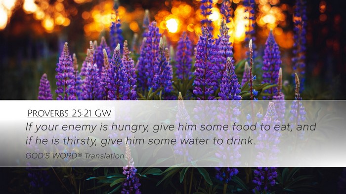 Proverbs 25:21 GW Bible Verse Image