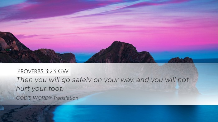 Proverbs 3:23 GW Bible Verse Image