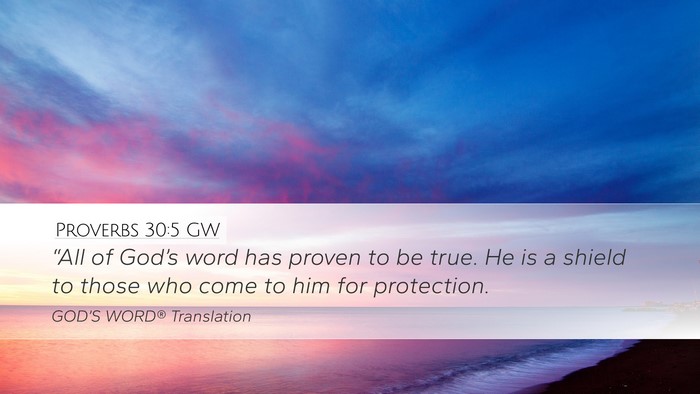 Proverbs 30:5 GW Bible Verse Image