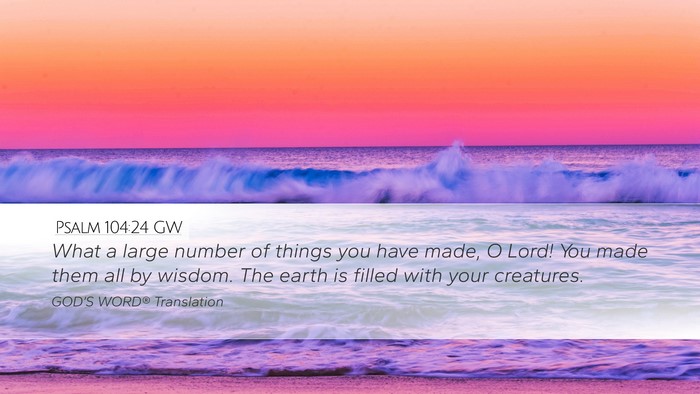 Psalm 104:24 GW Bible Verse Image