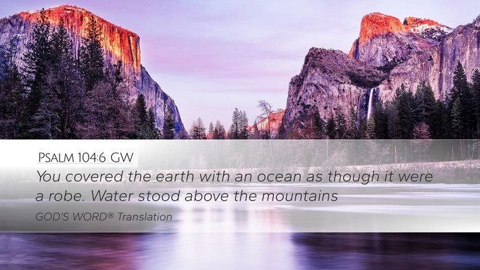 Psalm 104:6 GW Bible Verse Image