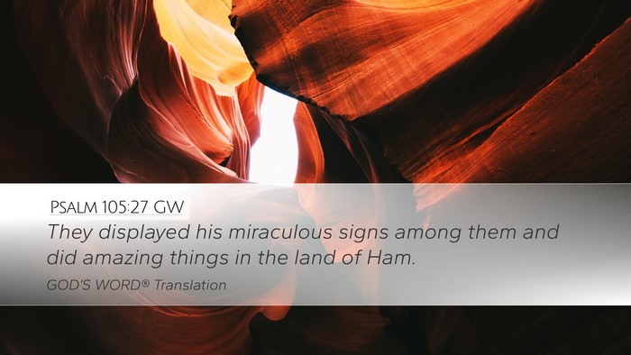 Psalm 105:27 GW Bible Verse Image