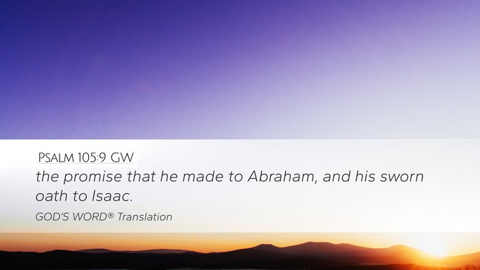Psalm 105:9 GW Bible Verse Image