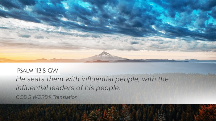 Psalm 113:8 GW Bible Verse Image