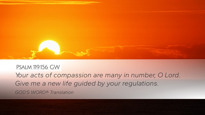 Psalm 119:156 GW Bible Verse Image