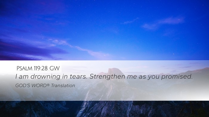 Psalm 119:28 GW Bible Verse Image