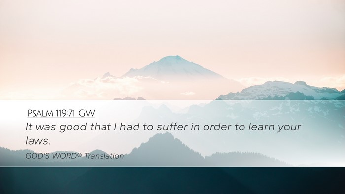Psalm 119:71 GW Bible Verse Image
