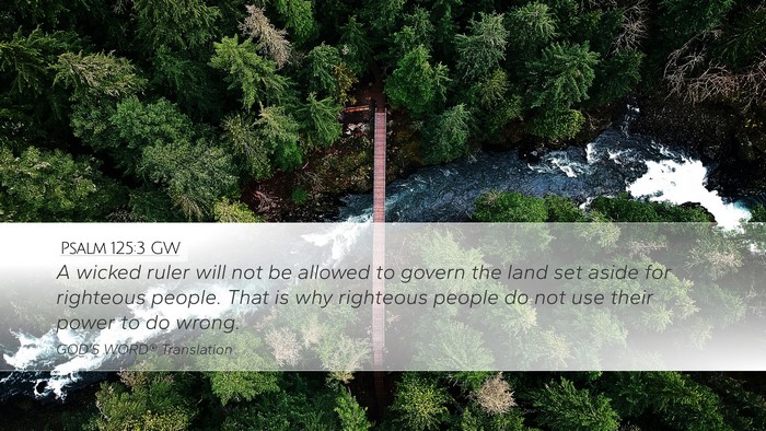 Psalm 125:3 GW Bible Verse Image